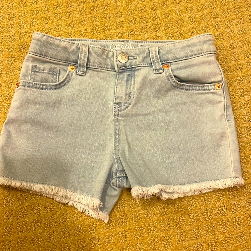 Girls Light Blue Jean Shorts